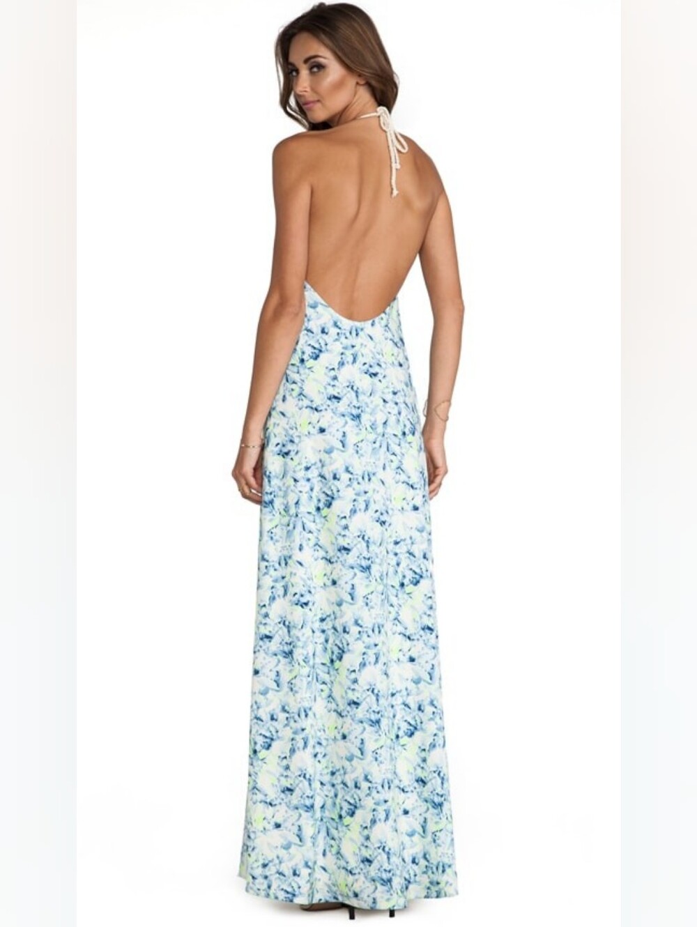 Lovers + Friends Maholo Halter Maxi Dress Wedding Guest Resort Vacation Medium